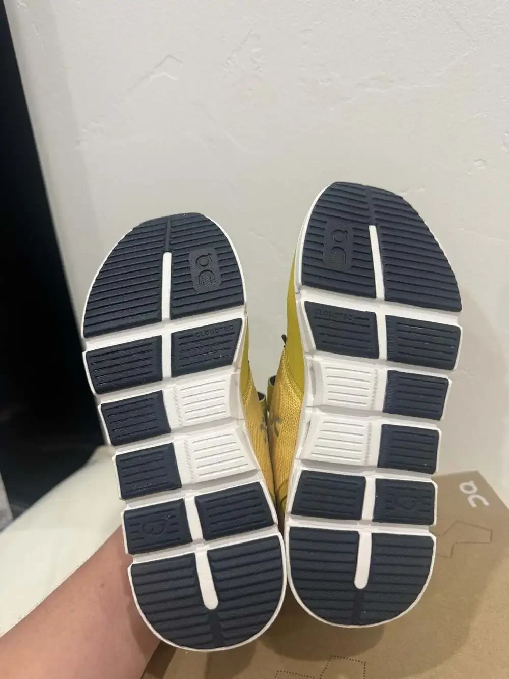 On Cloud Play Kids Mustard White Sneakers Size 13K